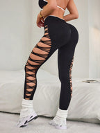 Legging Modeladora Sem Costura Com Recortes Laterais