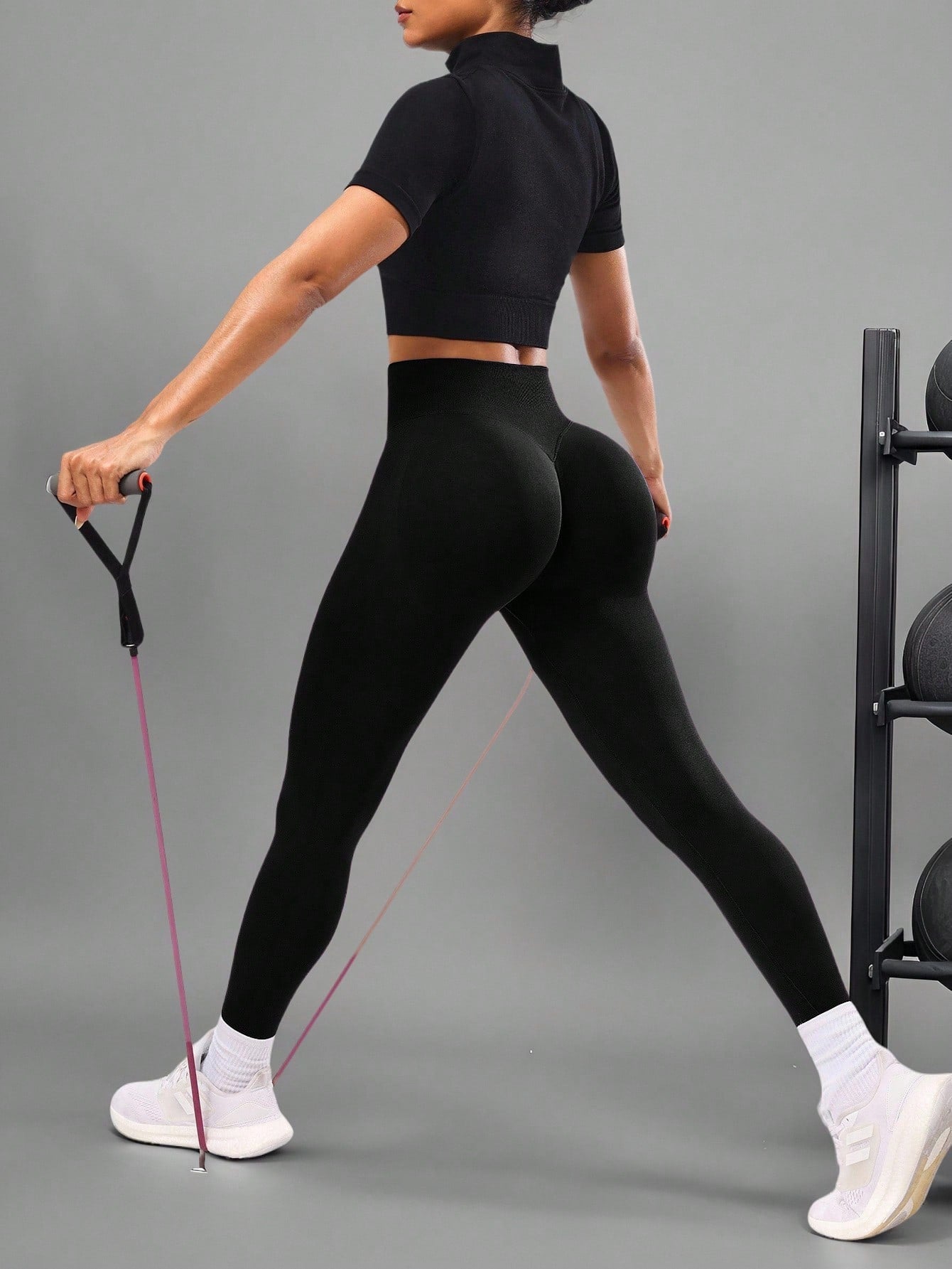 Legging Seamless Cintura Alta Com Ajuste Posterior