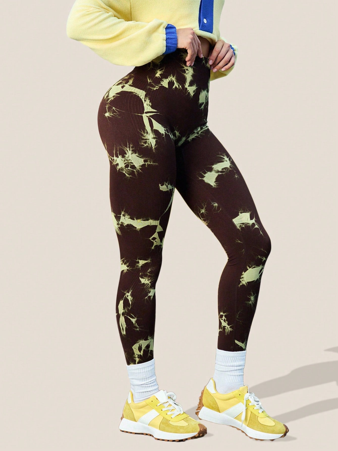 Legging Fitness Alta Compressão Ajuste Esculpido Sem Costura