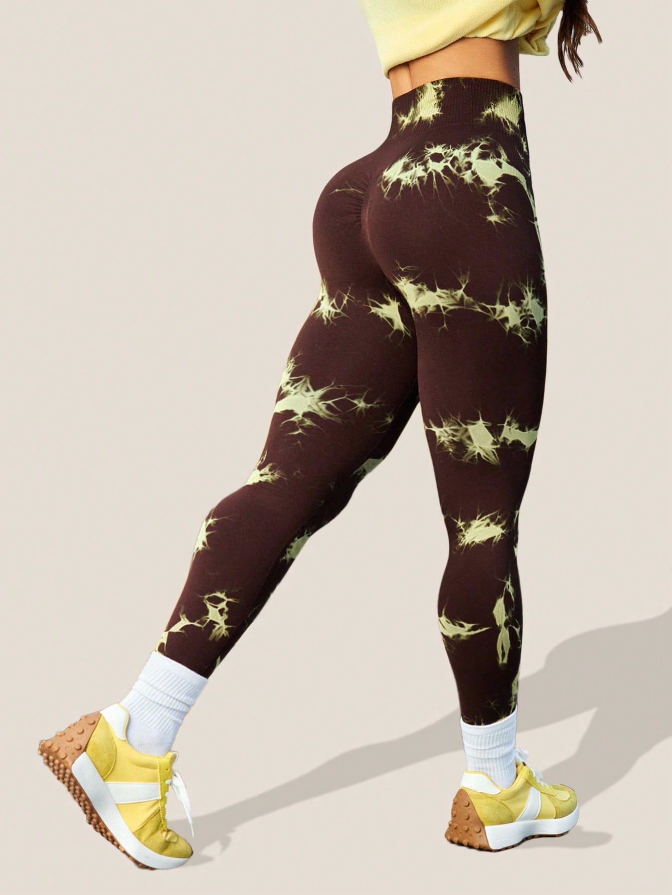 Legging Fitness Alta Compressão Ajuste Esculpido Sem Costura