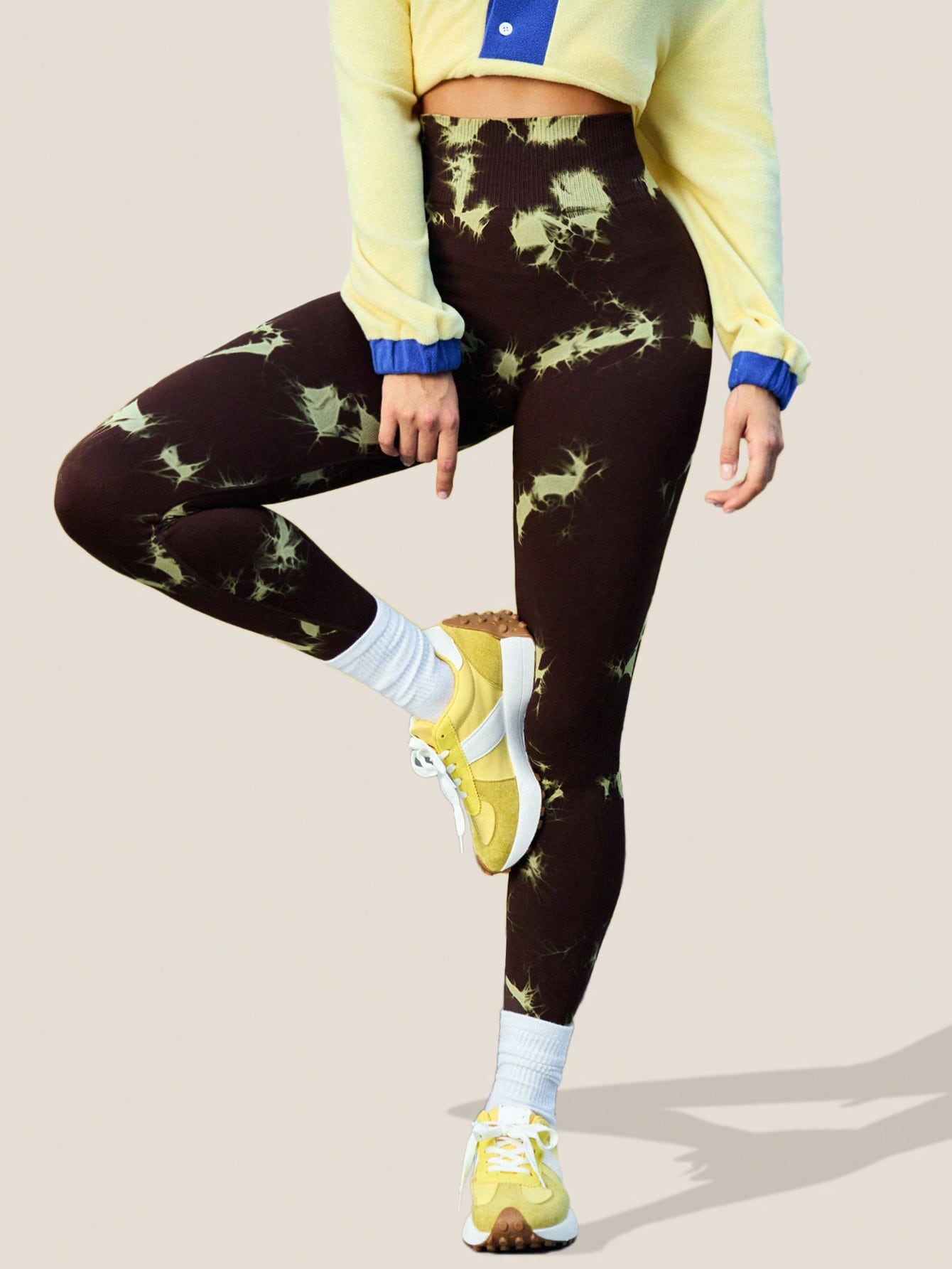 Legging Fitness Alta Compressão Ajuste Esculpido Sem Costura