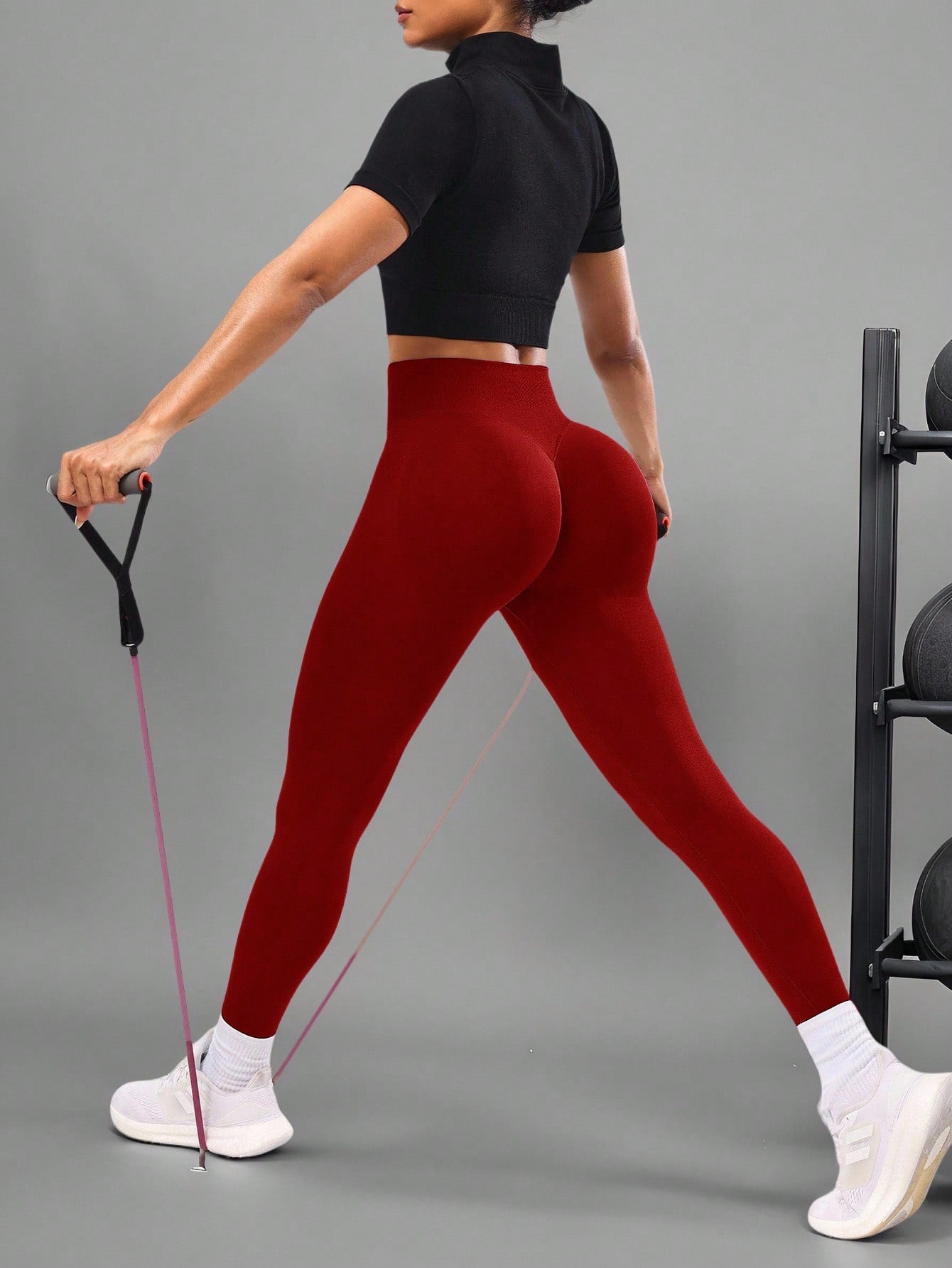 Legging Seamless Cintura Alta Com Ajuste Posterior
