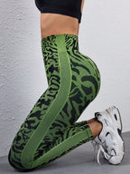 Legging Seamless Cintura Alta Com Grafismo Esportivo