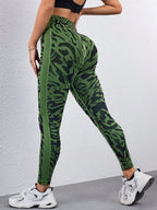 Legging Seamless Cintura Alta Com Grafismo Esportivo