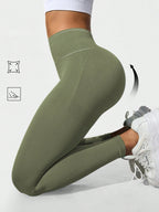 Legging Seamless Cintura Alta Com Estrutura Canelada