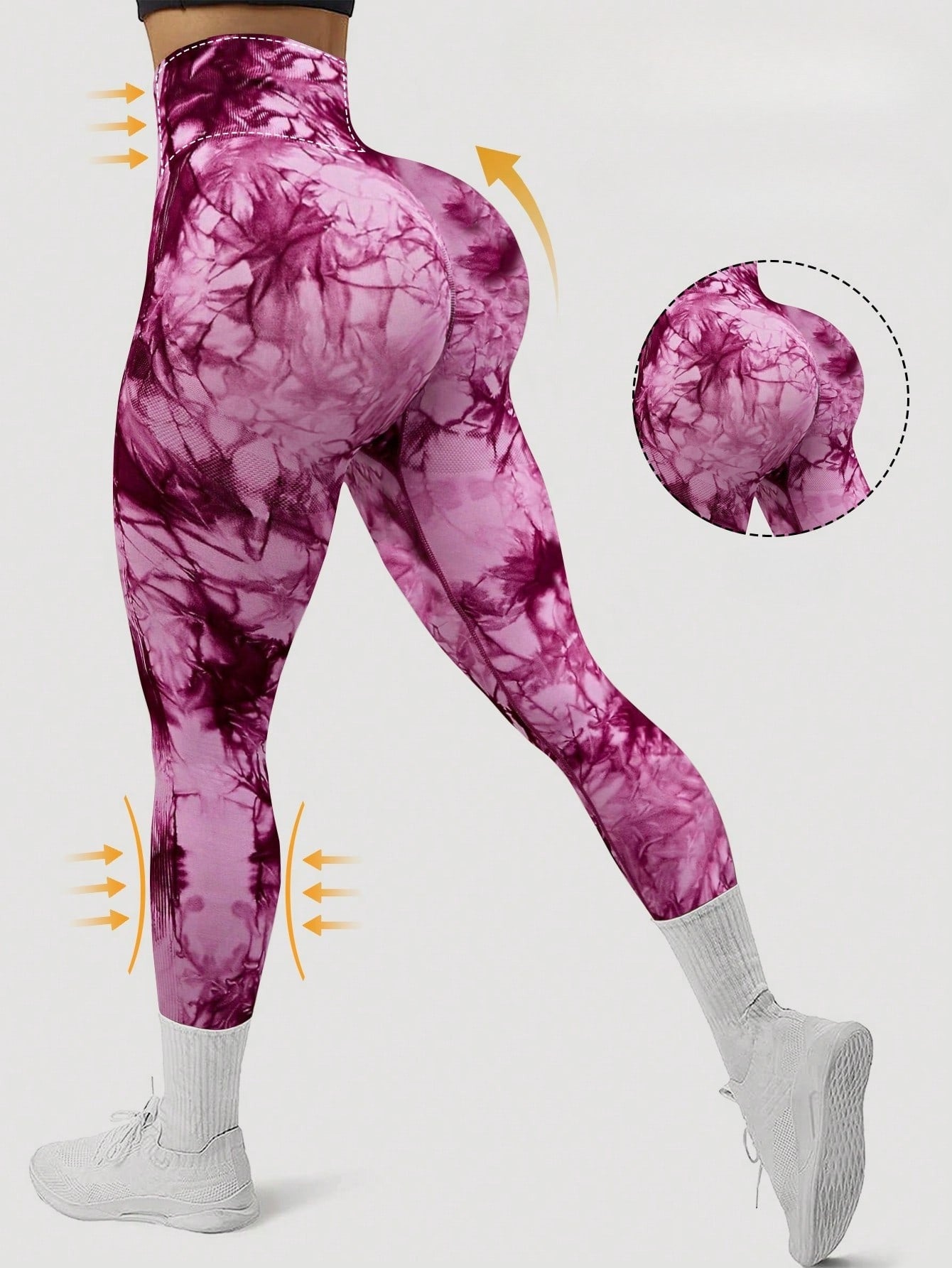 Legging Seamless Cintura Alta Com Grafismo Marmorizado