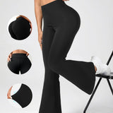 Legging Flare Cintura Alta Com Elasticidade E Caimento Fluido