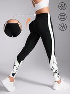 Legging Cintura Alta Com Faixa Lateral E Acabamento Fitness