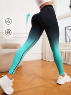 Legging Seamless Cintura Alta Com Textura Gradiente Fitness