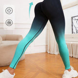 Legging Seamless Cintura Alta Com Textura Gradiente Fitness