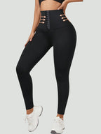 Legging Cintura Alta Com Compressão Abdominal E Fecho Frontal