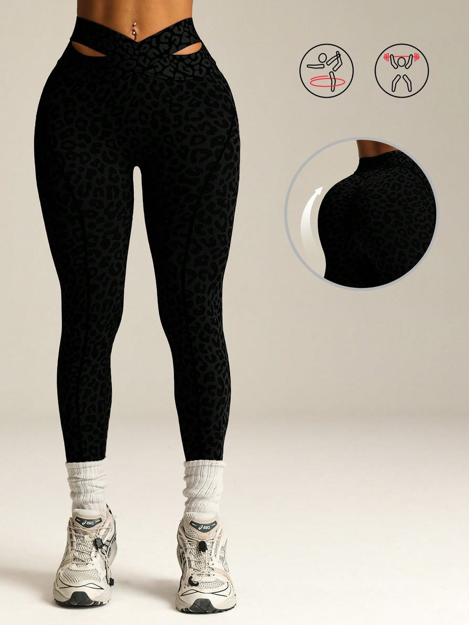 Legging Fitness Cintura Alta Com Recorte Frontal