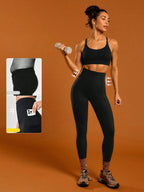 Legging Cintura Alta Com Fecho Em Colchetes