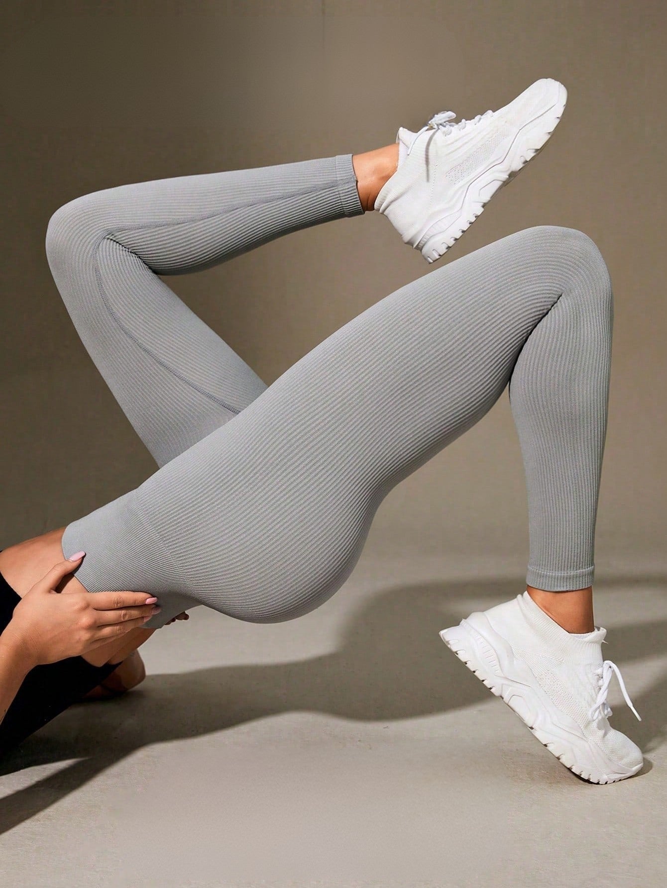 Legging Fitness Canelada Sem Costura Respirável