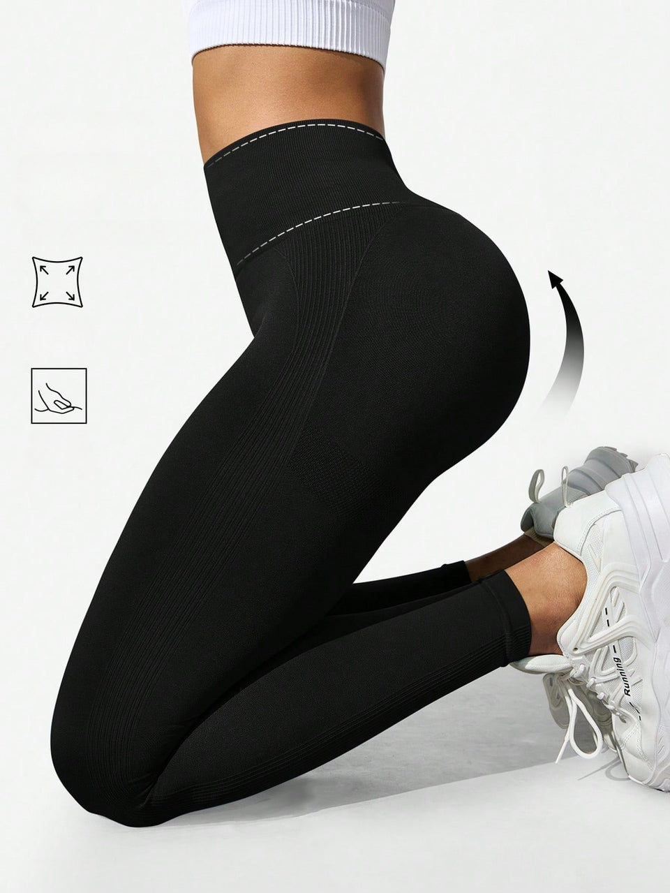 Legging Seamless Cintura Alta Com Estrutura Canelada