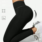 Legging Seamless Cintura Alta Com Estrutura Canelada