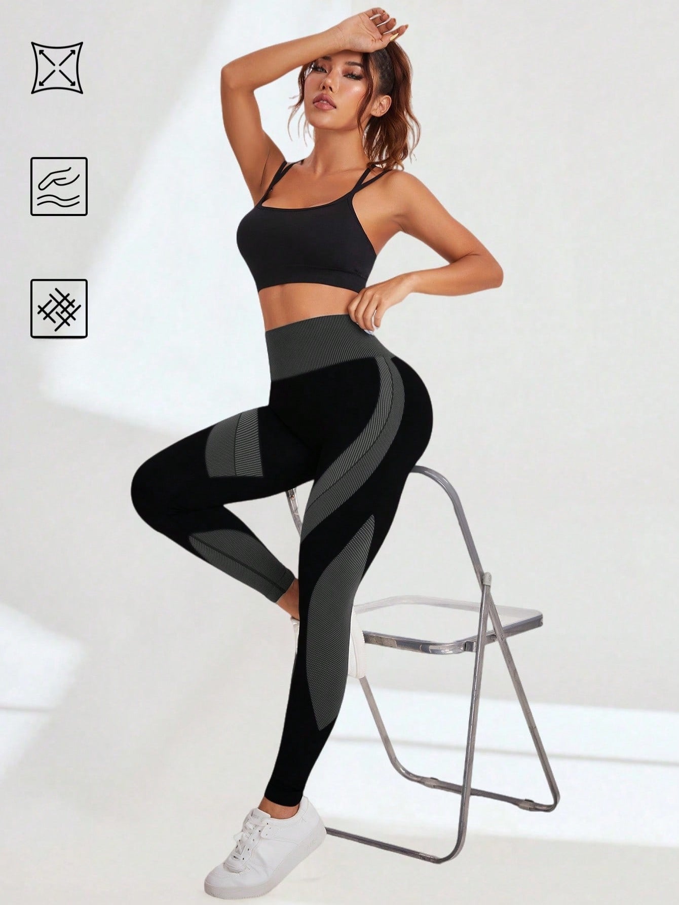 Legging Seamless Cintura Alta Com Painéis Anatômicos Laterais
