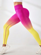 Legging Seamless Cintura Alta Com Textura Gradiente Fitness