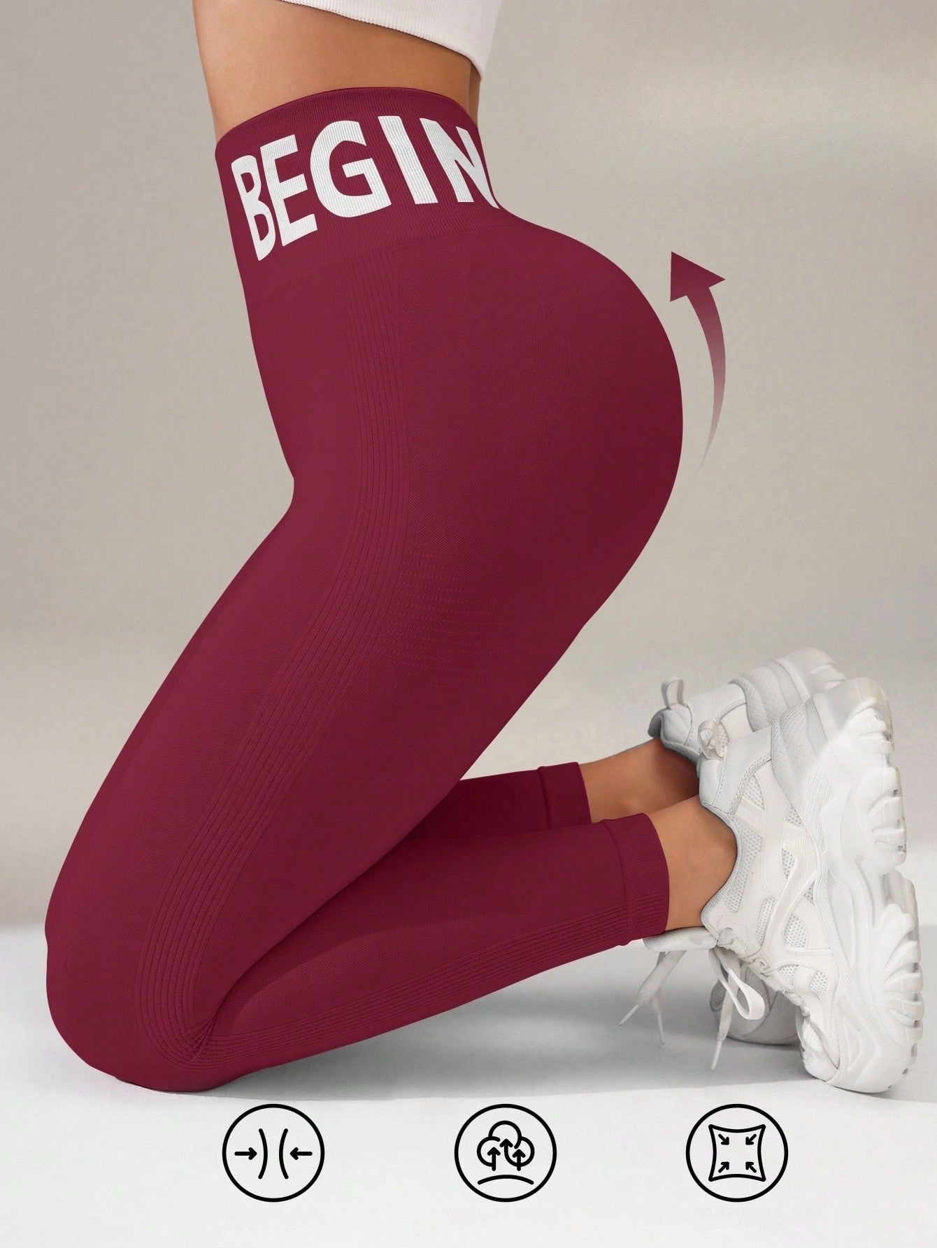 Legging Fitness Sem Costura Cós Largo Empina Bumbum