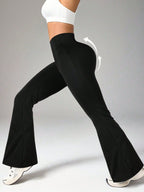 Legging Flare Cintura Alta Com Elasticidade E Caimento Fluido