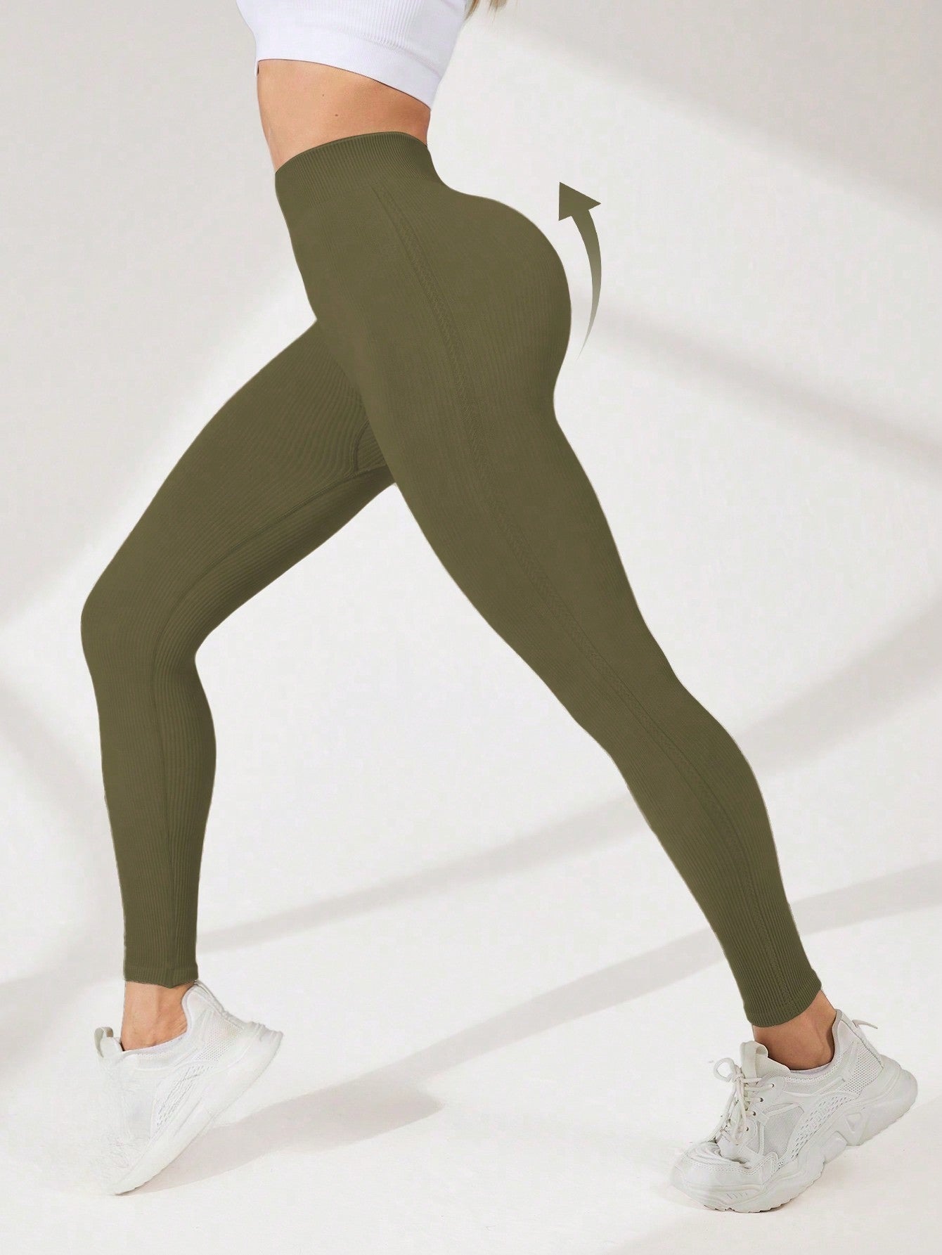 Legging Fitness Canelada Cintura Alta Não Transparente