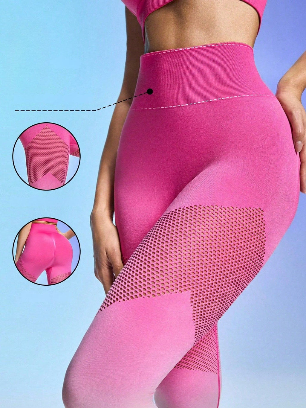 Legging Seamless Cintura Alta Com Zonas Em Tela Respirável