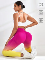 Legging Seamless Cintura Alta Com Textura Gradiente Fitness