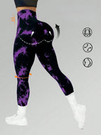 Legging Seamless Cintura Alta Com Padronagem Orgânica Fitness