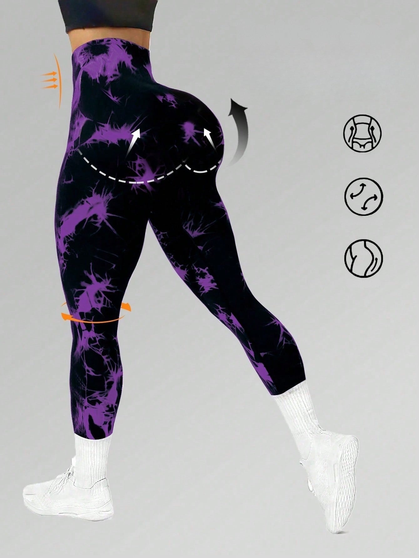 Legging Seamless Cintura Alta Com Padronagem Orgânica Fitness