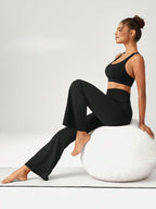 Legging Flare Cintura Alta Com Caimento Alongado