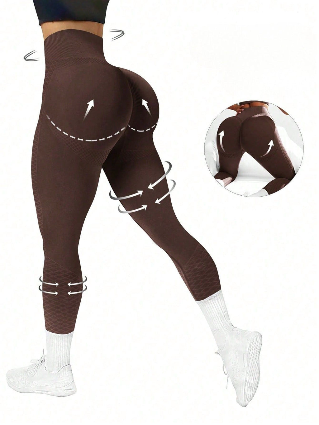 Legging Seamless Cintura Alta Com Trama Estruturada