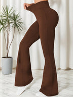 Legging Flare Cintura Alta Com Elasticidade E Caimento Fluido