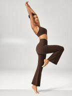 Legging Flare Cintura Alta Com Caimento Alongado