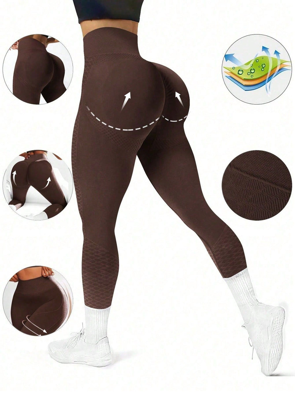 Legging Seamless Cintura Alta Com Trama Estruturada