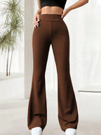 Legging Flare Cintura Alta Com Elasticidade E Caimento Fluido