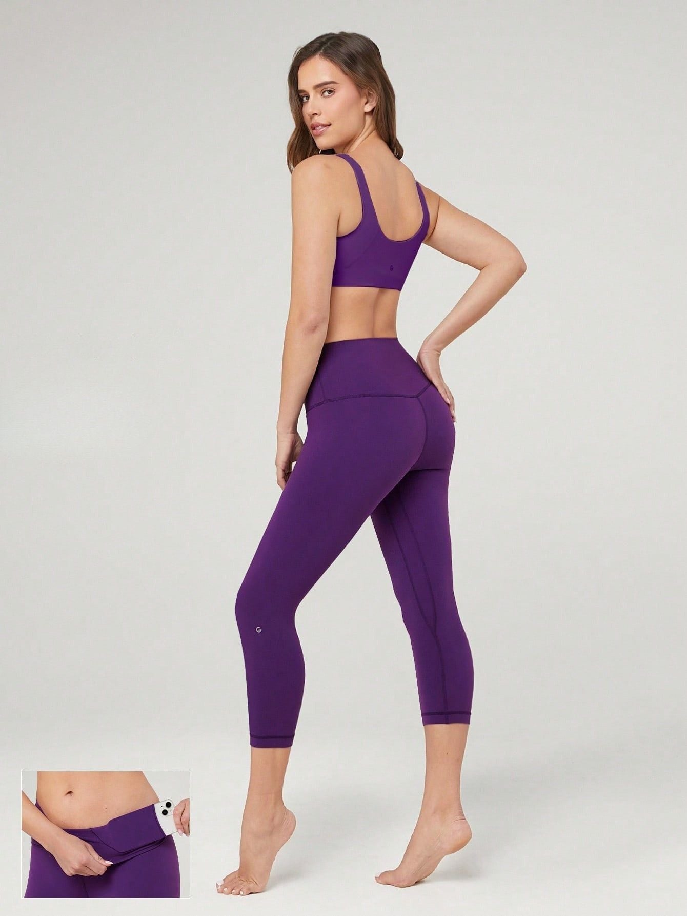 Legging Cintura Alta Capri De Ajuste Confortável