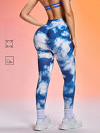 Legging Cintura Alta Com Estampa Nuvem Artística
