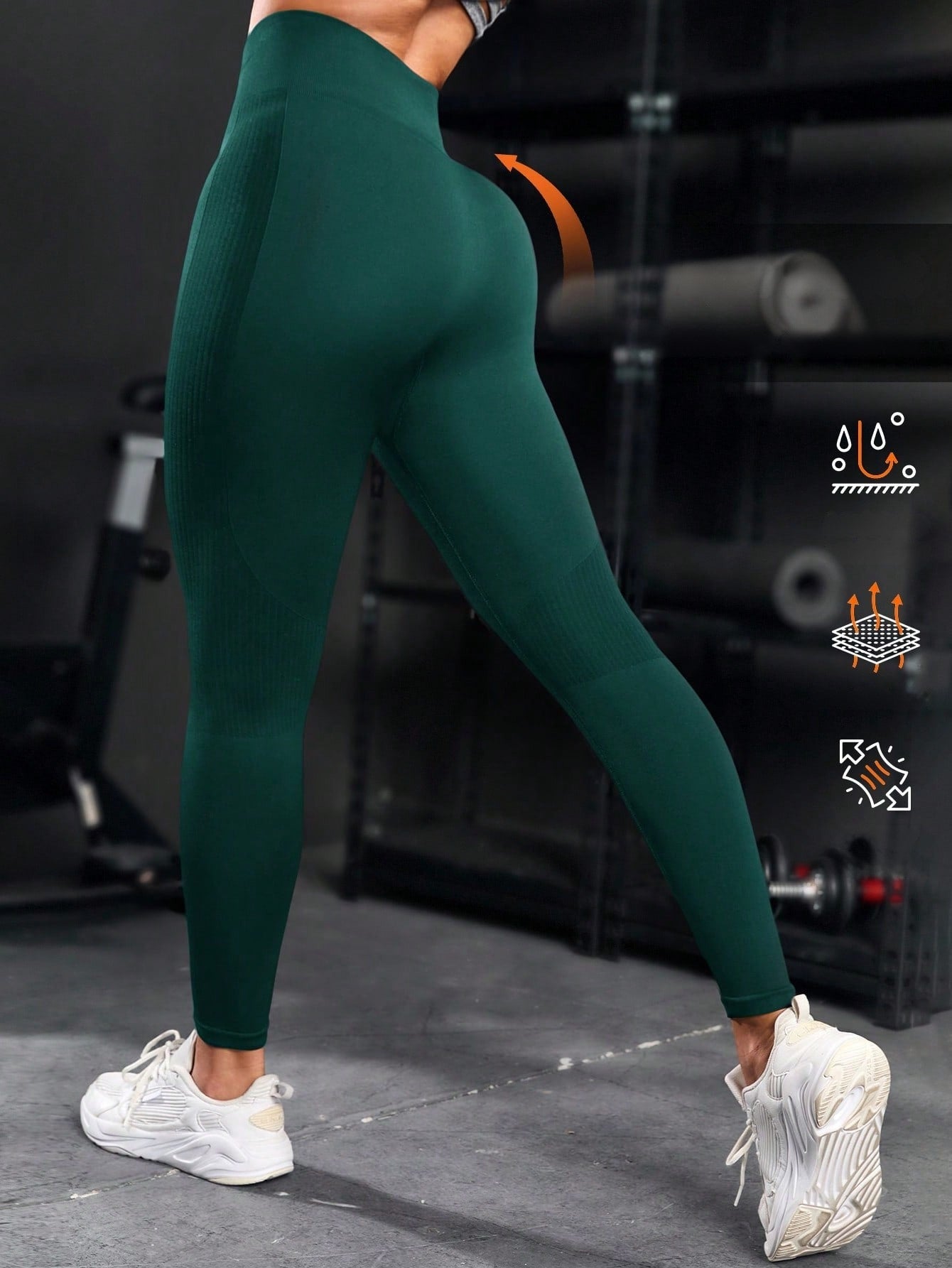 Legging Fitness Compressão Alta Toque Suave Sem Costura