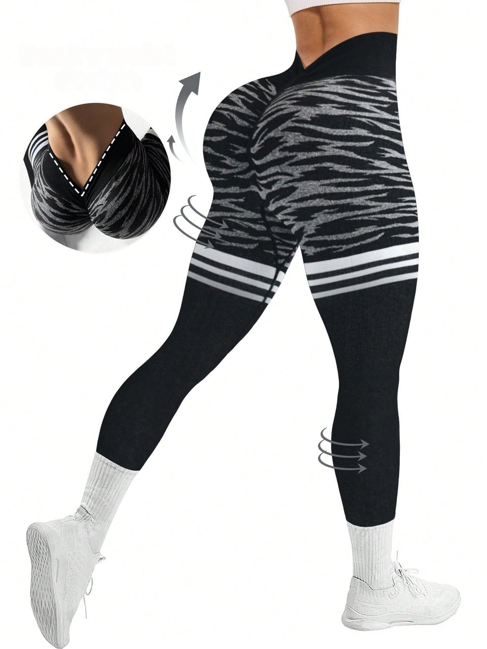 Legging Seamless Cintura Alta Com Cós Em V Posterior