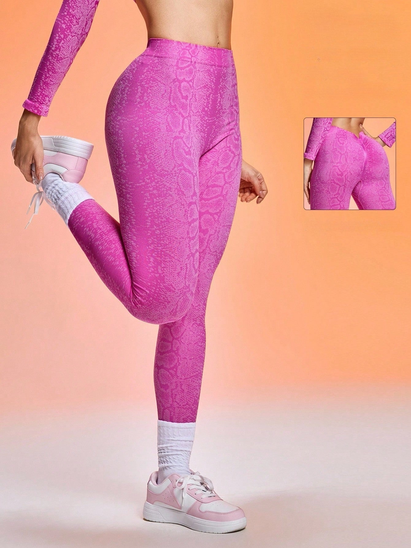 Legging Seamless Cintura Alta Com Costura Em Y