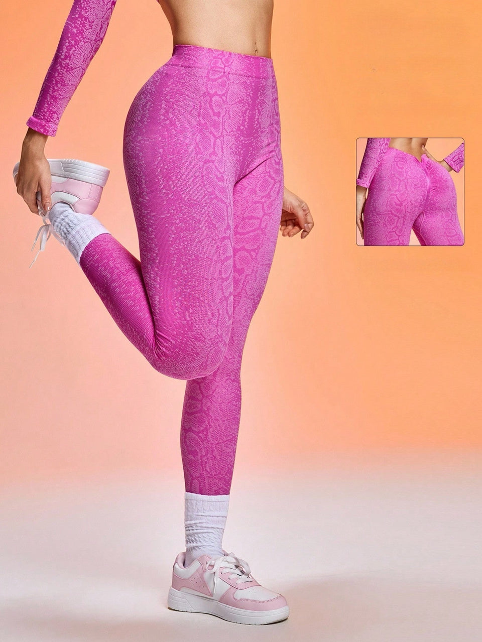 Legging Seamless Cintura Alta Com Costura Em Y