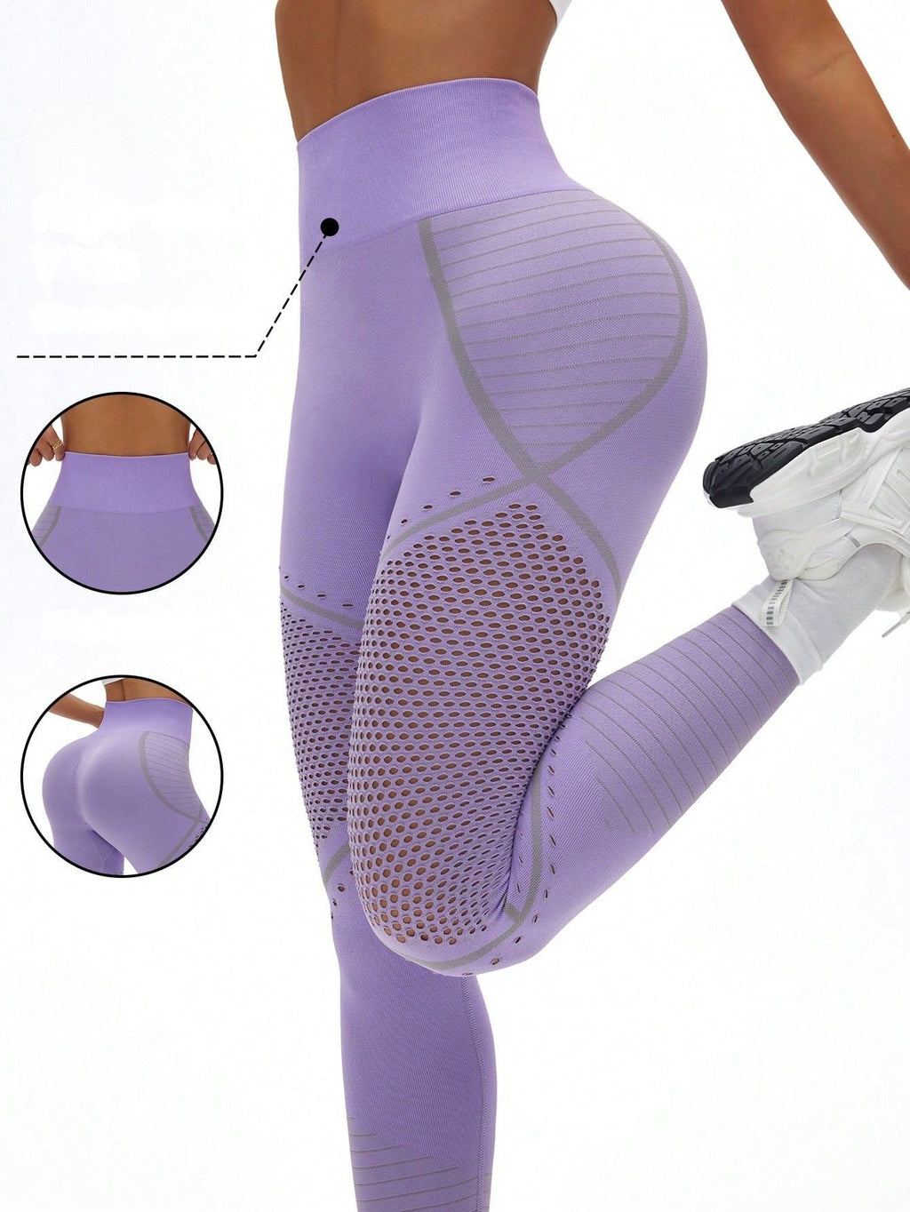 Legging Seamless Cintura Alta Com Ventilação Perfurada